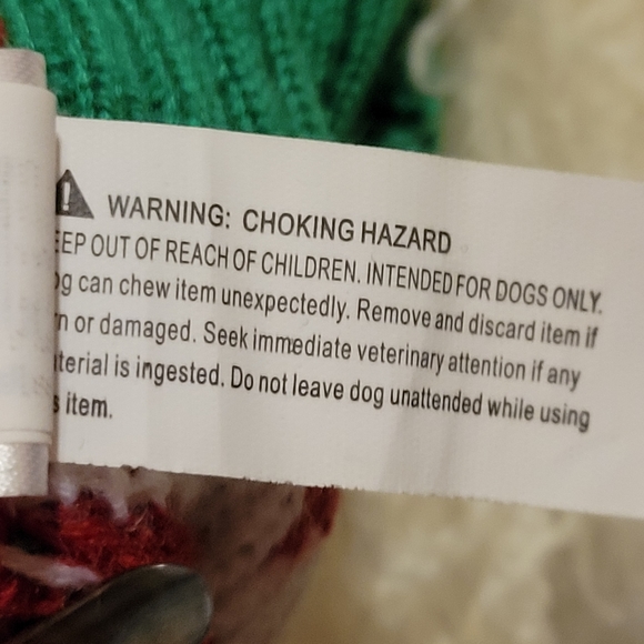 HOST PICK 😊 Vtg Dog Sweater Scarf Christmas Winter Cozy Soft Slip On Sz M - Picture 9 of 9